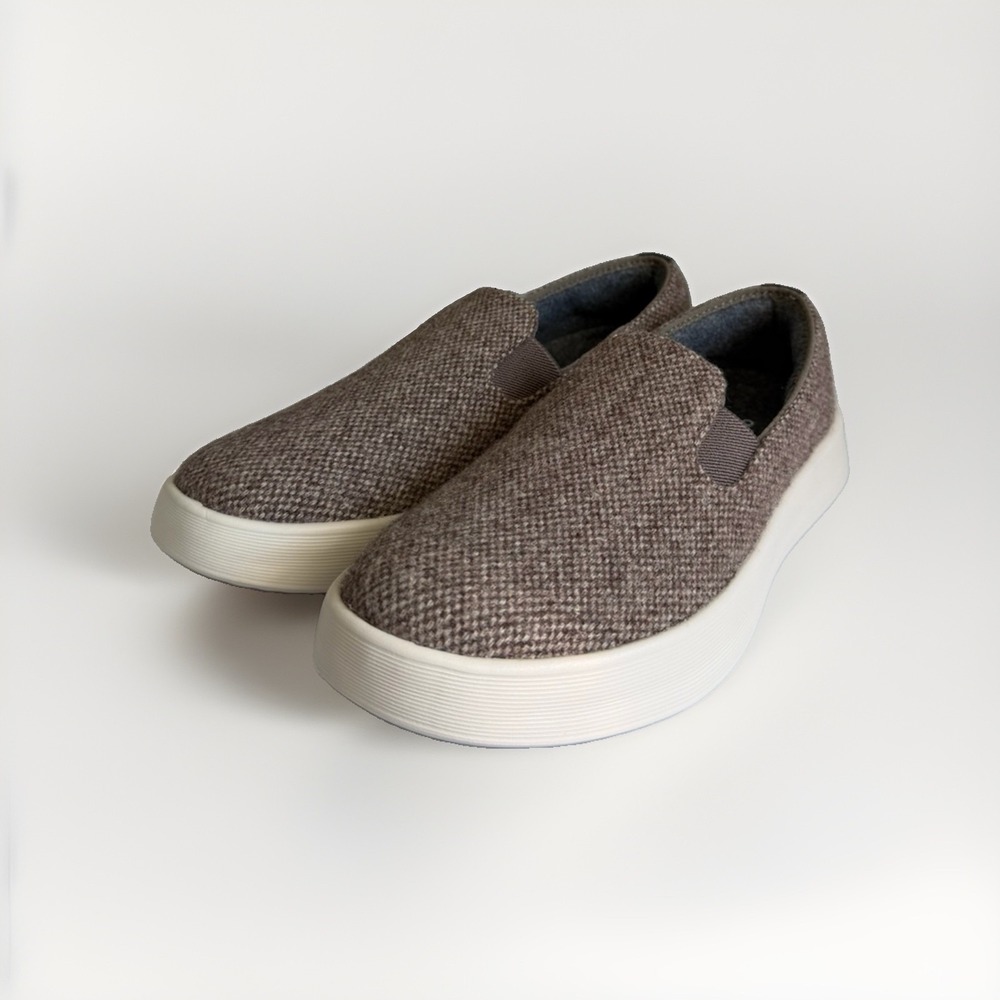 Allbirds Women's Cruiser Slip-On Tweed Weathered Brown Shoes Size 7.5 New